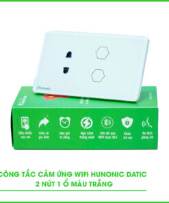 Công Tắc Cảm Ứng Wifi 2in1 Hunonic Datic Màu Trắng