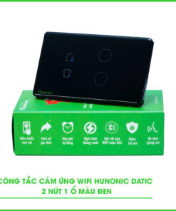 Công Tắc Cảm Ứng 3 Nút BLE Mesh Hunonic Datic Màu Đen