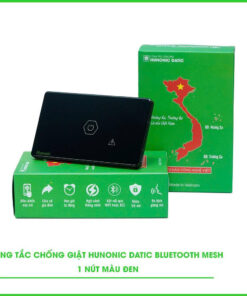 Công Tắc Chống Giật BLE Mesh Hunonic Datic Màu Đen