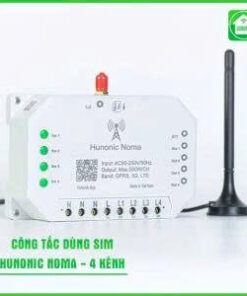 Công tắc Hunonic Noma 4CH – Điều khiển mọi thiết bị từ xa qua điện thoại dùng sim